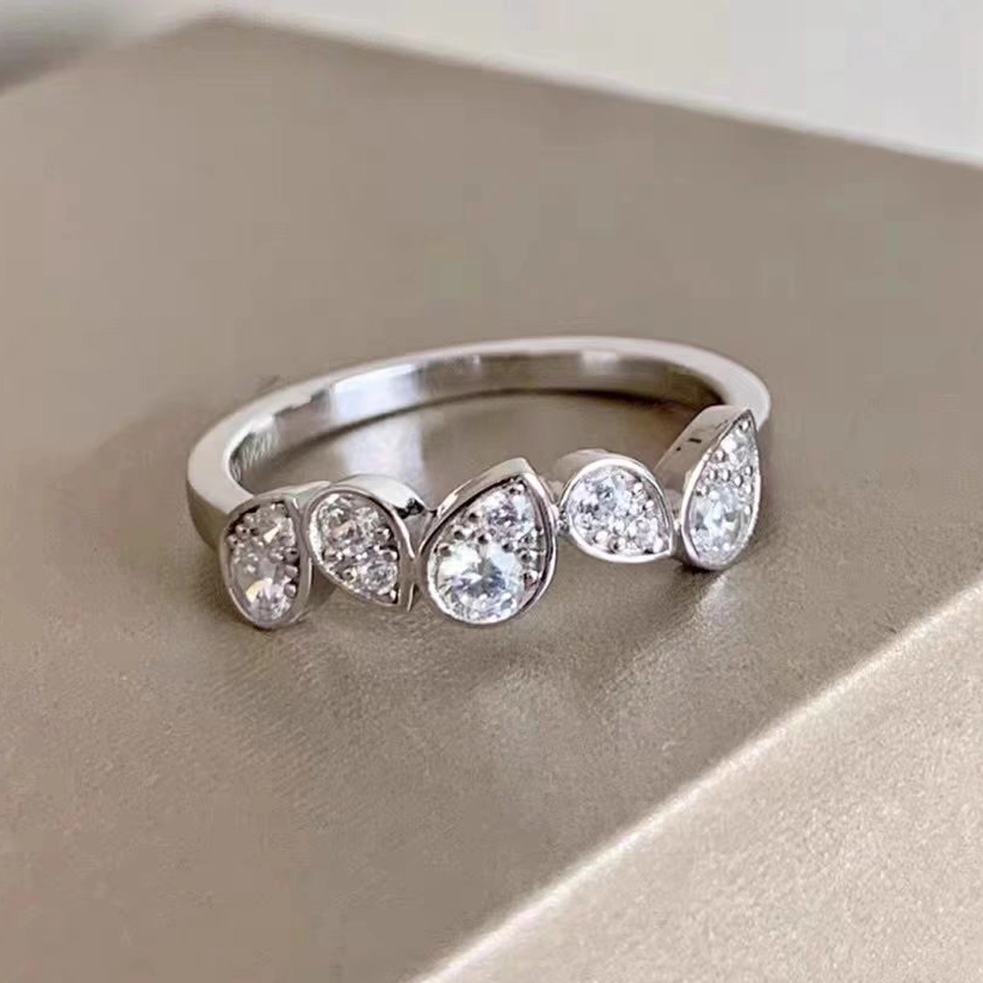 I'll Be With You Pear-Shaped Wave Ring | Gift for Soulmate❤Forever Loved