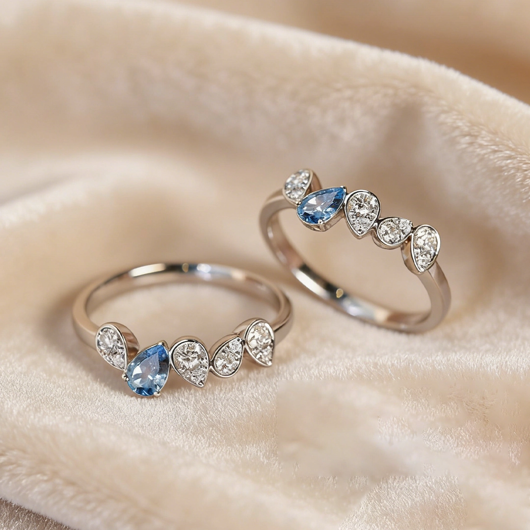 I'll Be With You Pear-Shaped Wave Ring | Gift for Soulmate❤Forever Loved