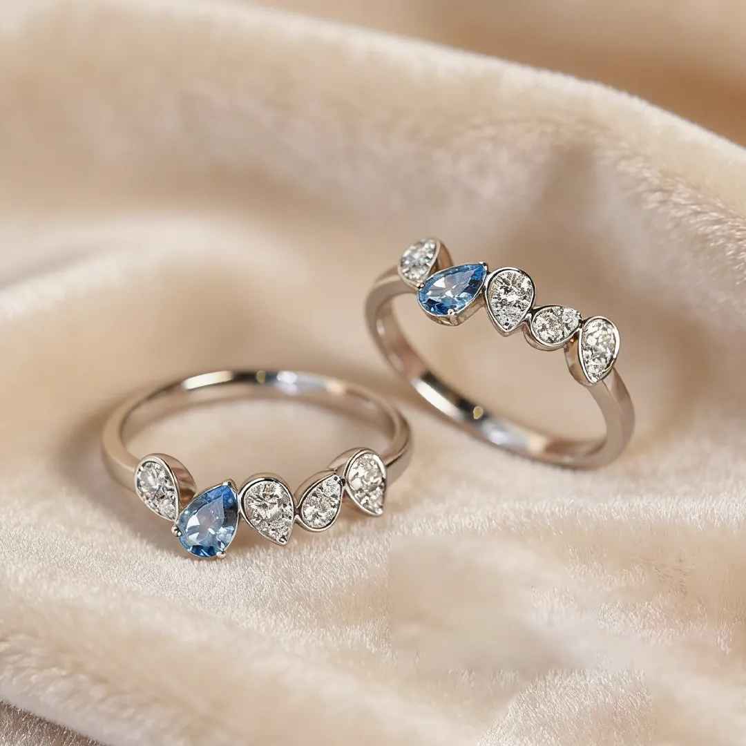 I'll Be With You Pear-Shaped Wave Ring | Gift for Soulmate❤Forever Loved