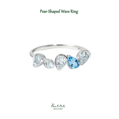 I'll Be With You Pear-Shaped Wave Ring | Gift for Soulmate❤Forever Loved