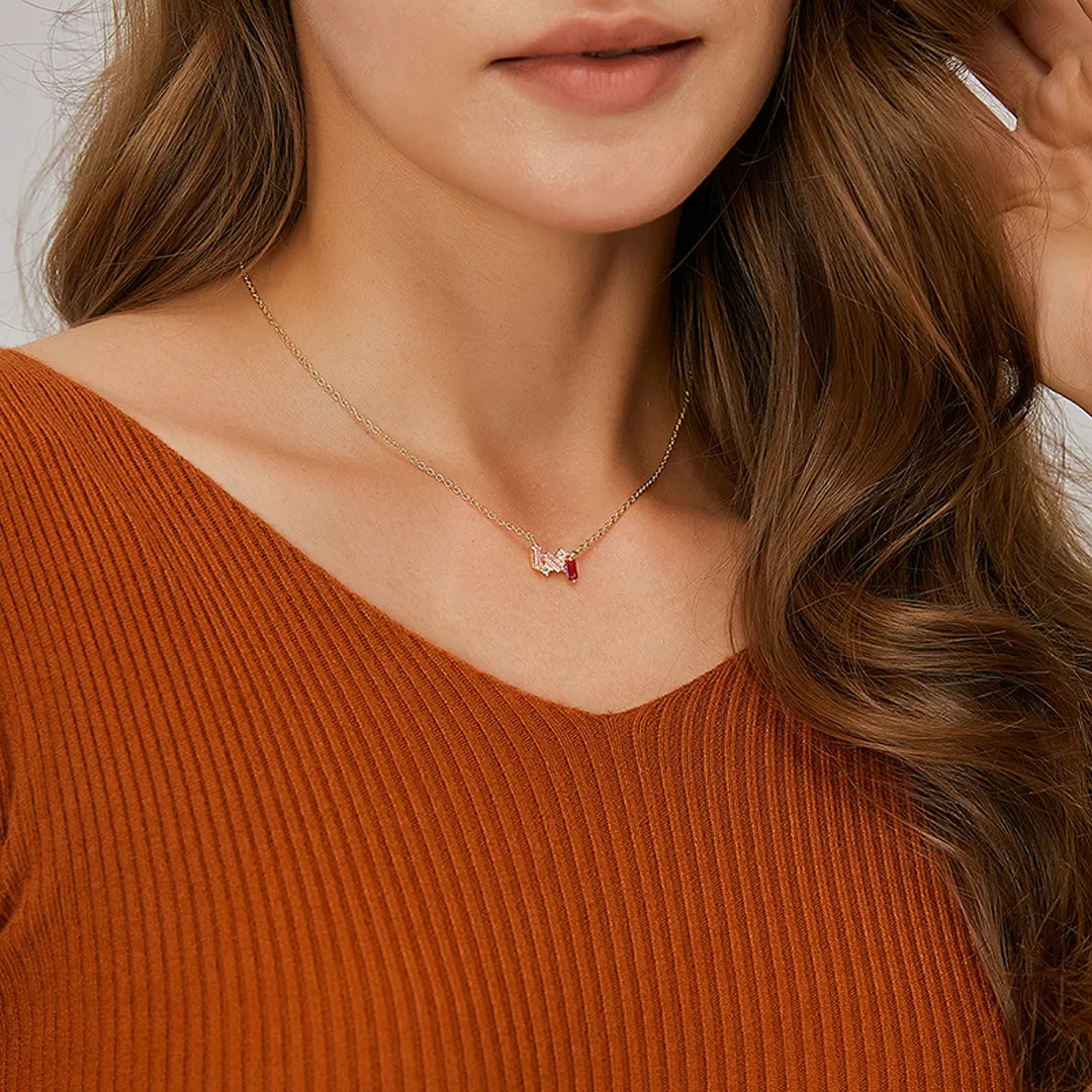 I Am Enough Pink Broken Necklace | Meaningful Jewelry Gift For Cancer Fighter