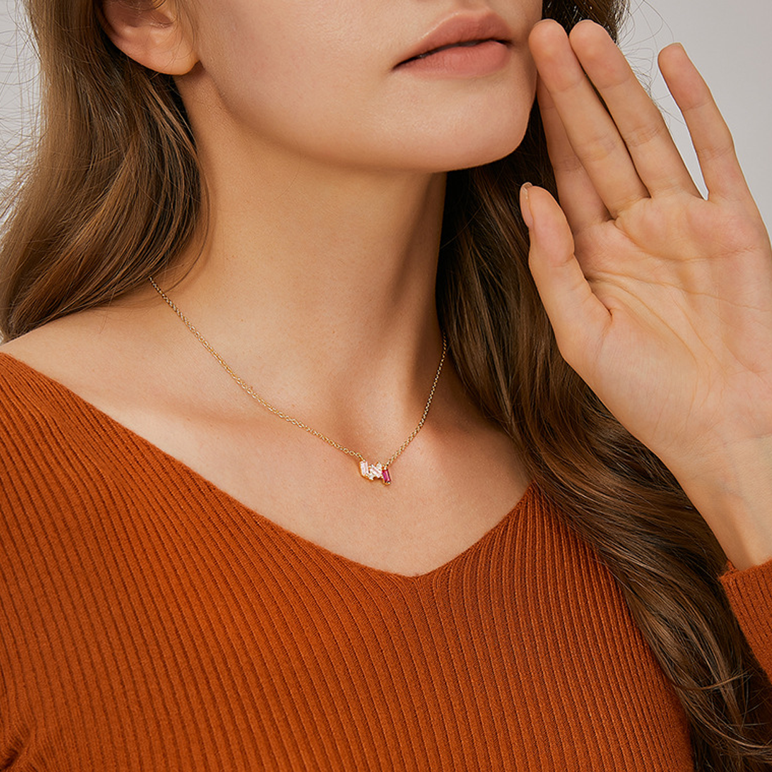 I Am Enough Pink Broken Necklace | Meaningful Jewelry Gift For Cancer Fighter