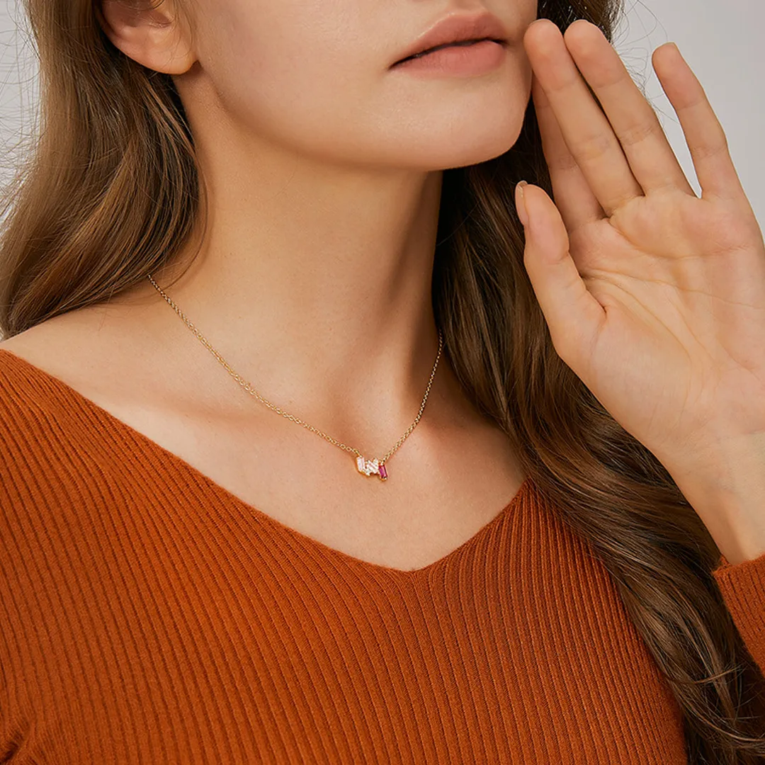 I Am Enough Pink Broken Necklace | Meaningful Jewelry Gift For Cancer Fighter