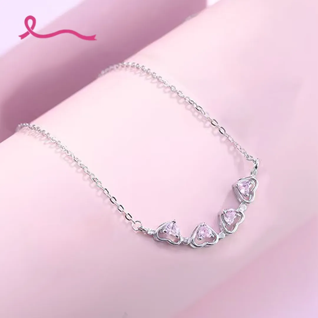 Pink Ribbon "I Am Enough" Heart Necklace: A Symbol of Strength & Self-Love