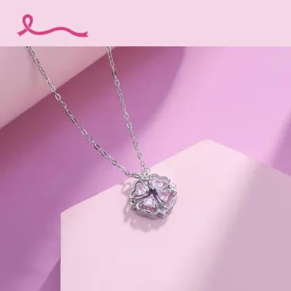 Pink Ribbon "I Am Enough" Heart Necklace: A Symbol of Strength & Self-Love