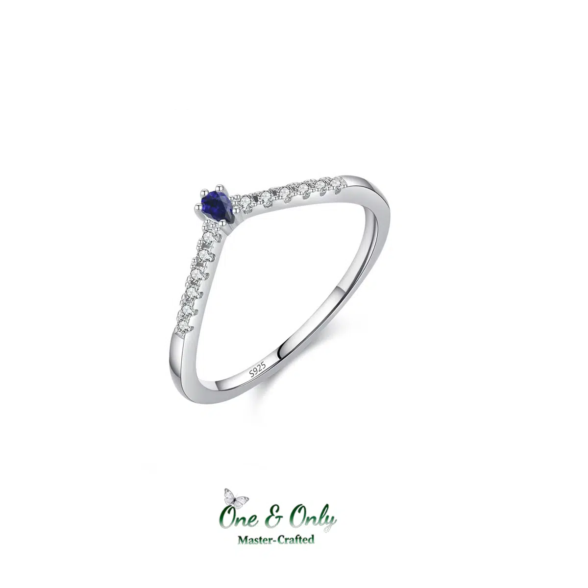 Sterling S925 Silve + 5A CZ | Prism Solitaire Ring | Nickel-Free Plating