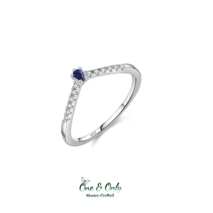 Sterling S925 Silve + 5A CZ | Prism Solitaire Ring | Nickel-Free Plating