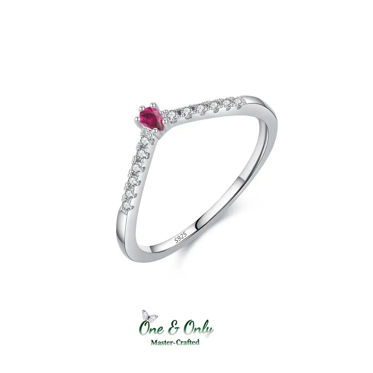 Sterling S925 Silve + 5A CZ | Prism Solitaire Ring | Nickel-Free Plating