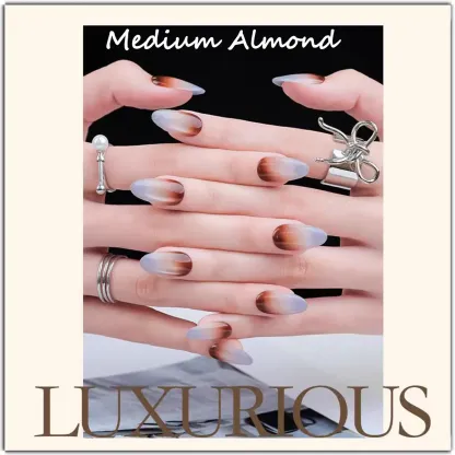 Latte Series Press - Glacier Latte | Handcrafted press-on nails