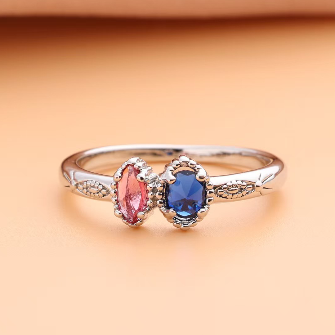 Personalized Multiple Stones Grandma & Mom Family Ring