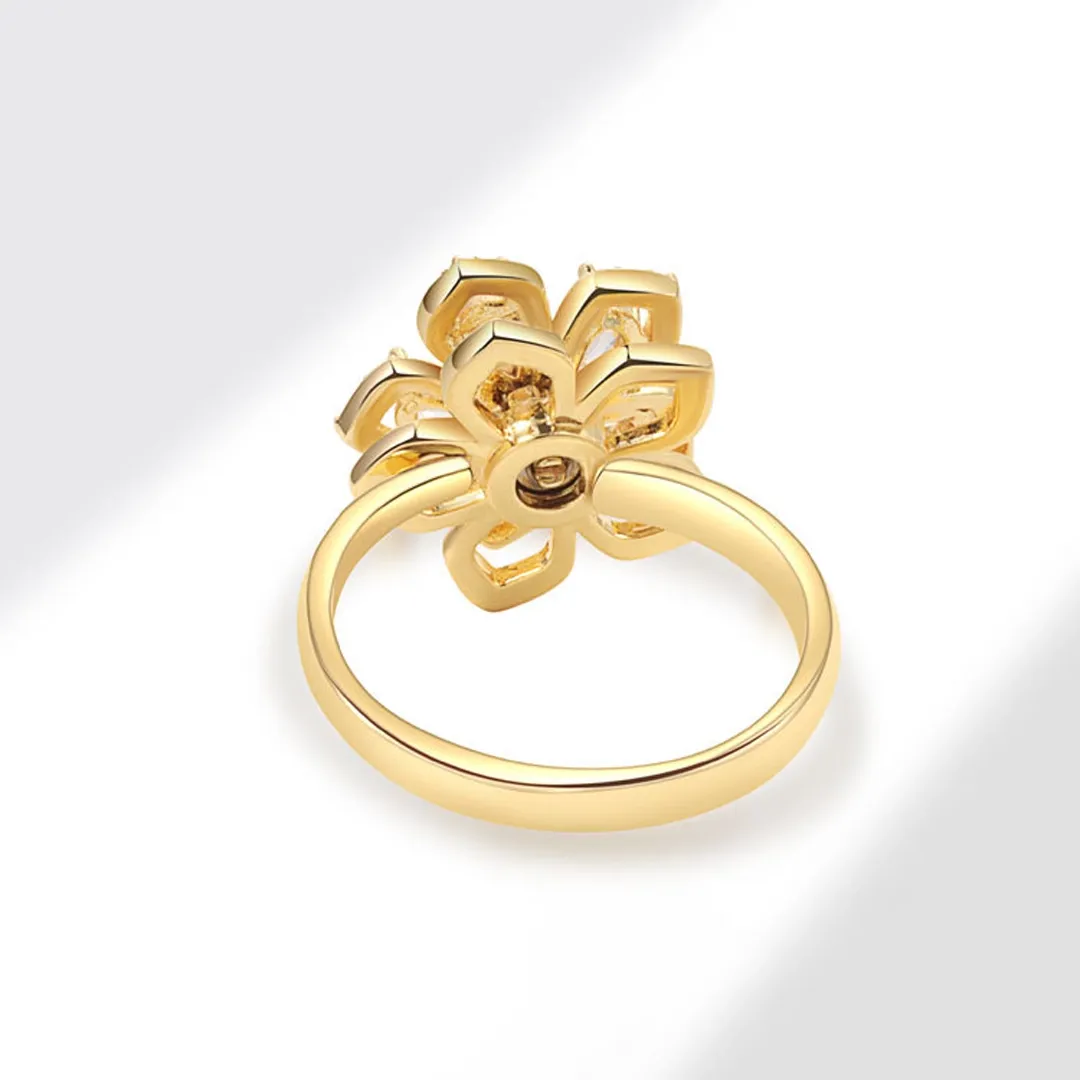 Magic Guardian Jewelry Valentine's Day Gift 🏵️ Rotating Gold Flower Ring | Your spark, your rules.