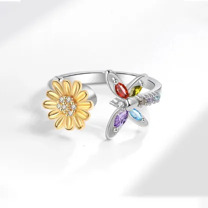 Magic Guardian Valentine's Gift 2026 🌻 Rotating Sunflower & Butterfly Ring  |  Spread Sunshine This V-Day