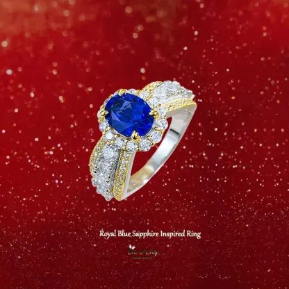 1.5ct Cubic Zirconia 8A Grade  + Sterling S925 Silver | Royal Blue Sapphire Inspired Ring | Symbol of Loyalty & Timeless Luxury | Christmas gift jewelry