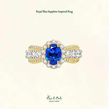 1.5ct Cubic Zirconia 8A Grade  + Sterling S925 Silver | Royal Blue Sapphire Inspired Ring | Symbol of Loyalty & Timeless Luxury