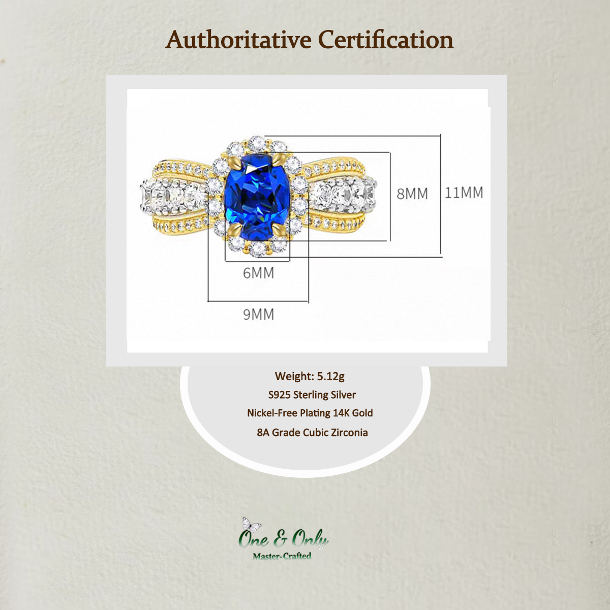 1.5ct Cubic Zirconia 8A Grade  + Sterling S925 Silver | Royal Blue Sapphire Inspired Ring | Symbol of Loyalty & Timeless Luxury
