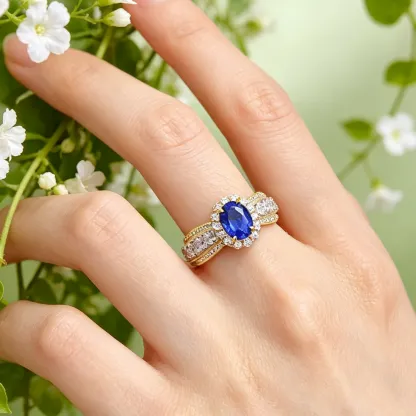 1.5ct Cubic Zirconia 8A Grade  + Sterling S925 Silver | Royal Blue Sapphire Inspired Ring | Symbol of Loyalty & Timeless Luxury | Christmas gift jewelry
