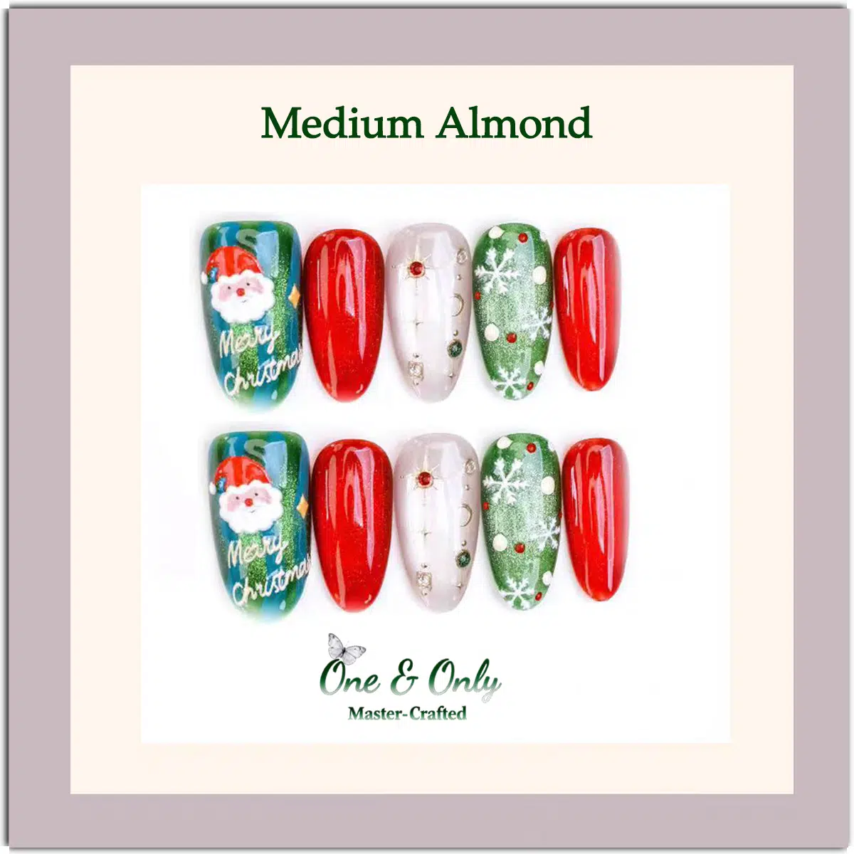 ​Winter Gala Collection - ​Jolly Fête | Handcrafted Press-on nails