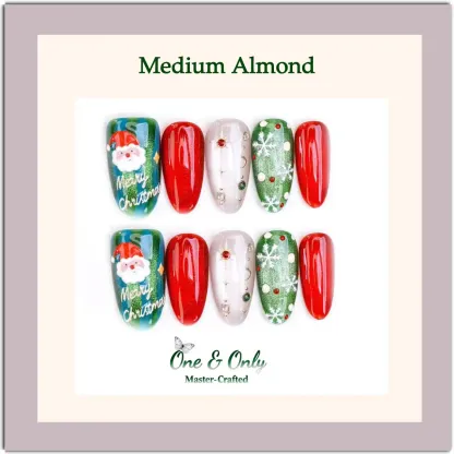 ​Winter Gala Collection - ​Jolly Fête | Handcrafted Press-on nails