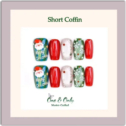 ​Winter Gala Collection - ​Jolly Fête | Handcrafted Press-on nails