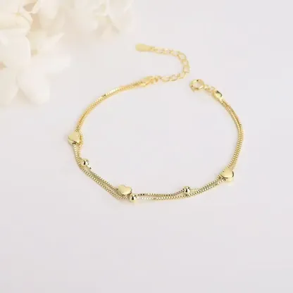 Sterling S925 Silve + 5A Zircon | Secret Heart Slider Bracelet | Nickel-Free Plating