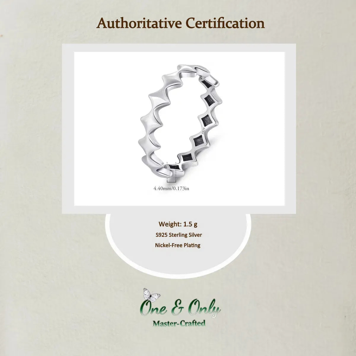 Sterling S925 Silve |  ​Aegis Wave Ring​  | Nickel-Free Plating