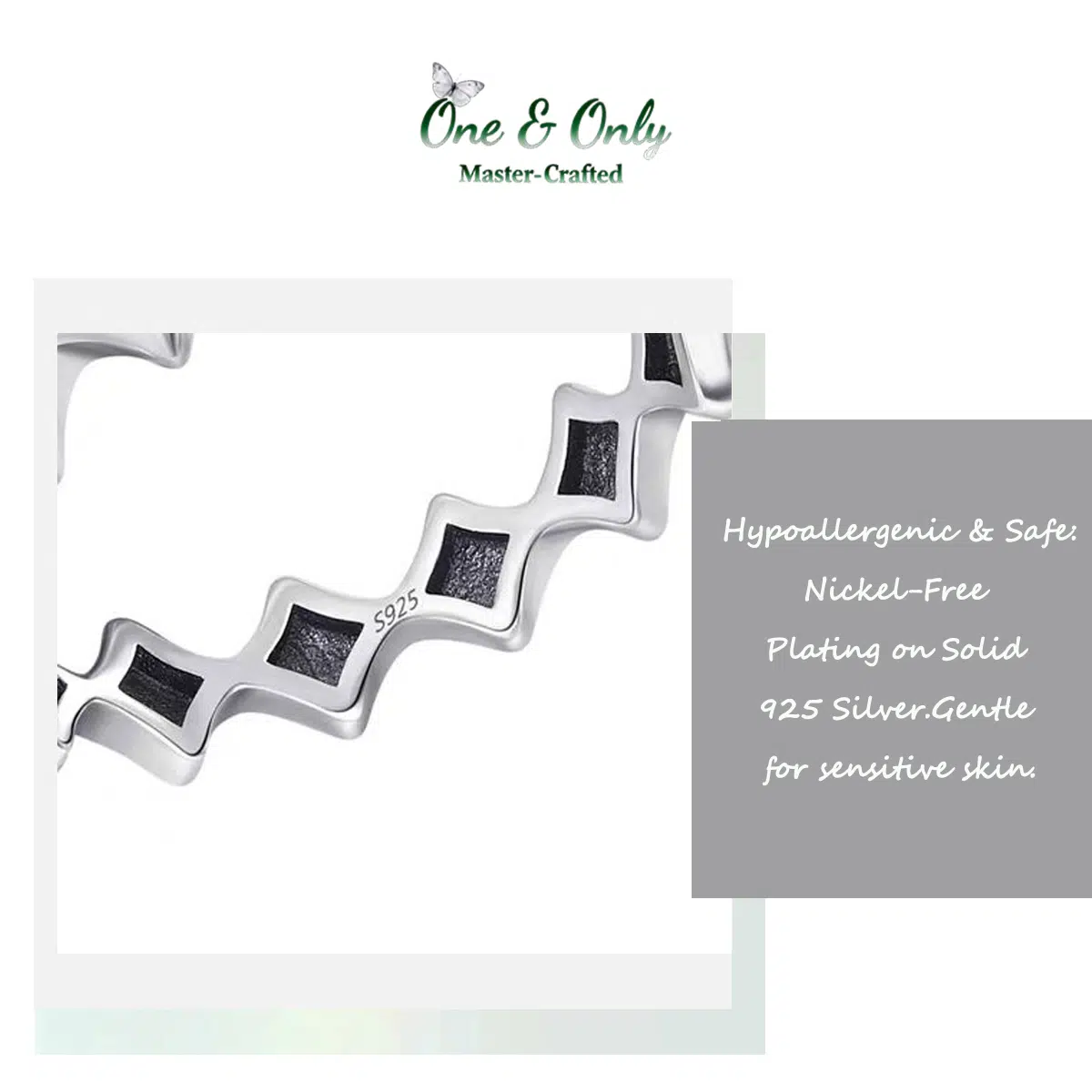 Sterling S925 Silve |  ​Aegis Wave Ring​  | Nickel-Free Plating