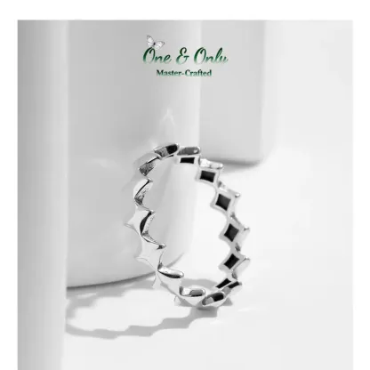 Sterling S925 Silve |  ​Aegis Wave Ring​  | Nickel-Free Plating
