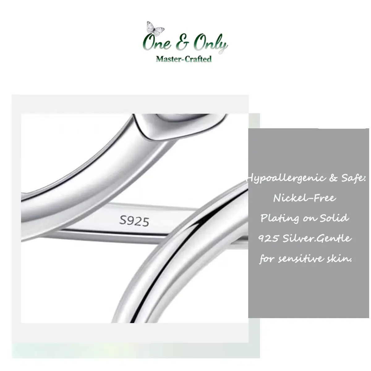 Sterling S925 Silve | ​Serpent's Kiss Adjustable Ring | Nickel-Free Plating