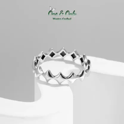 Sterling S925 Silve |  ​Aegis Wave Ring​  | Nickel-Free Plating