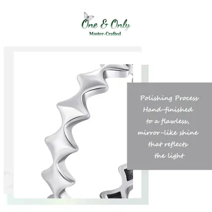 Sterling S925 Silve |  ​Aegis Wave Ring​  | Nickel-Free Plating