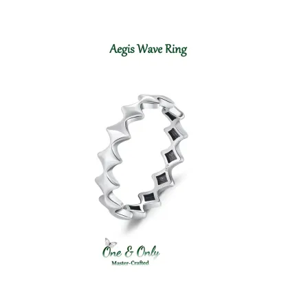 Sterling S925 Silve |  ​Aegis Wave Ring​  | Nickel-Free Plating