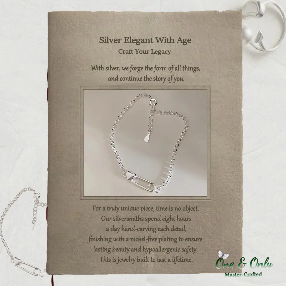 Sterling S925 Silver |The Karma Clip Bracelet | Gift of Love & Protection | The love you give returns to find you