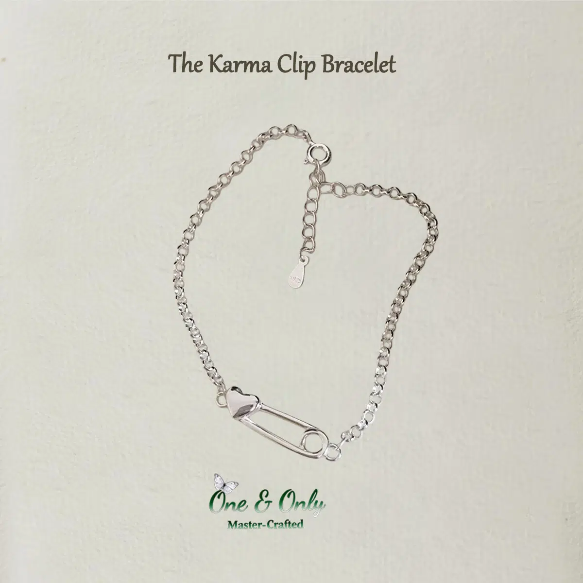 Sterling S925 Silver |The Karma Clip Bracelet | Gift of Love & Protection | The love you give returns to find you