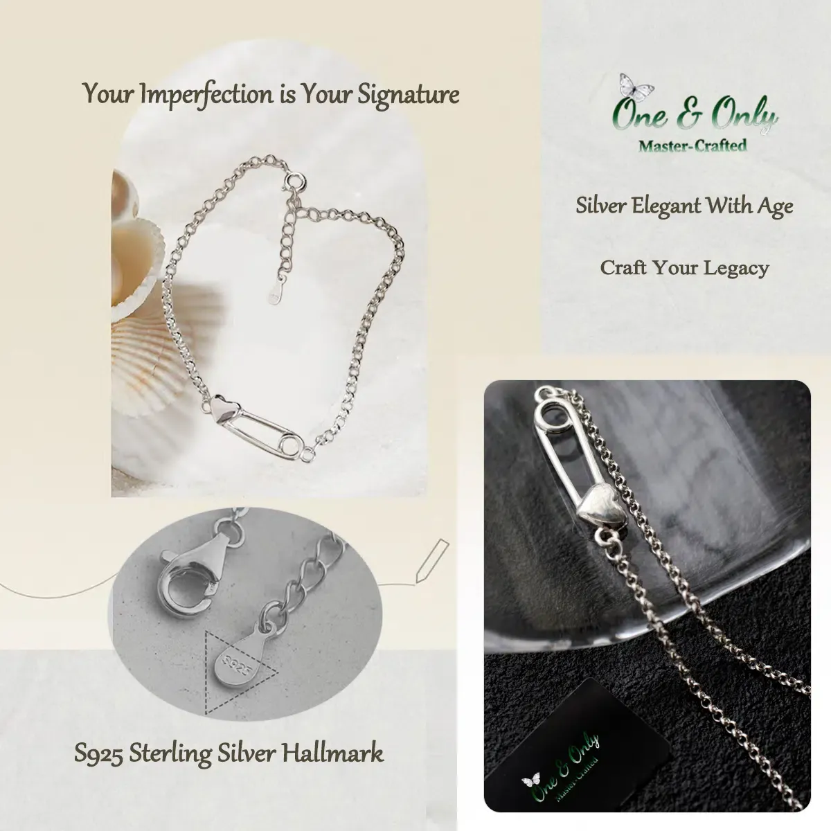 Sterling S925 Silver |The Karma Clip Bracelet | Gift of Love & Protection | The love you give returns to find you