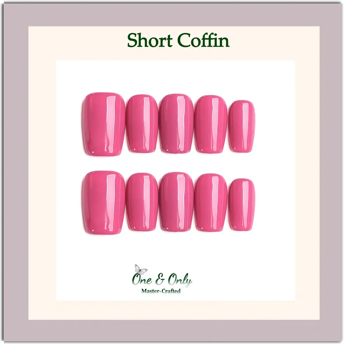 Sugar Plum Punch Press-On Nails | Coffin & Medium Almond Shapes | High-Impact Pink Gloss | Handcrafted press-on nails