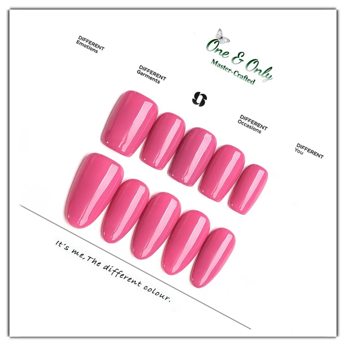 Sugar Plum Punch Press-On Nails | Coffin & Medium Almond Shapes | High-Impact Pink Gloss | Handcrafted press-on nails