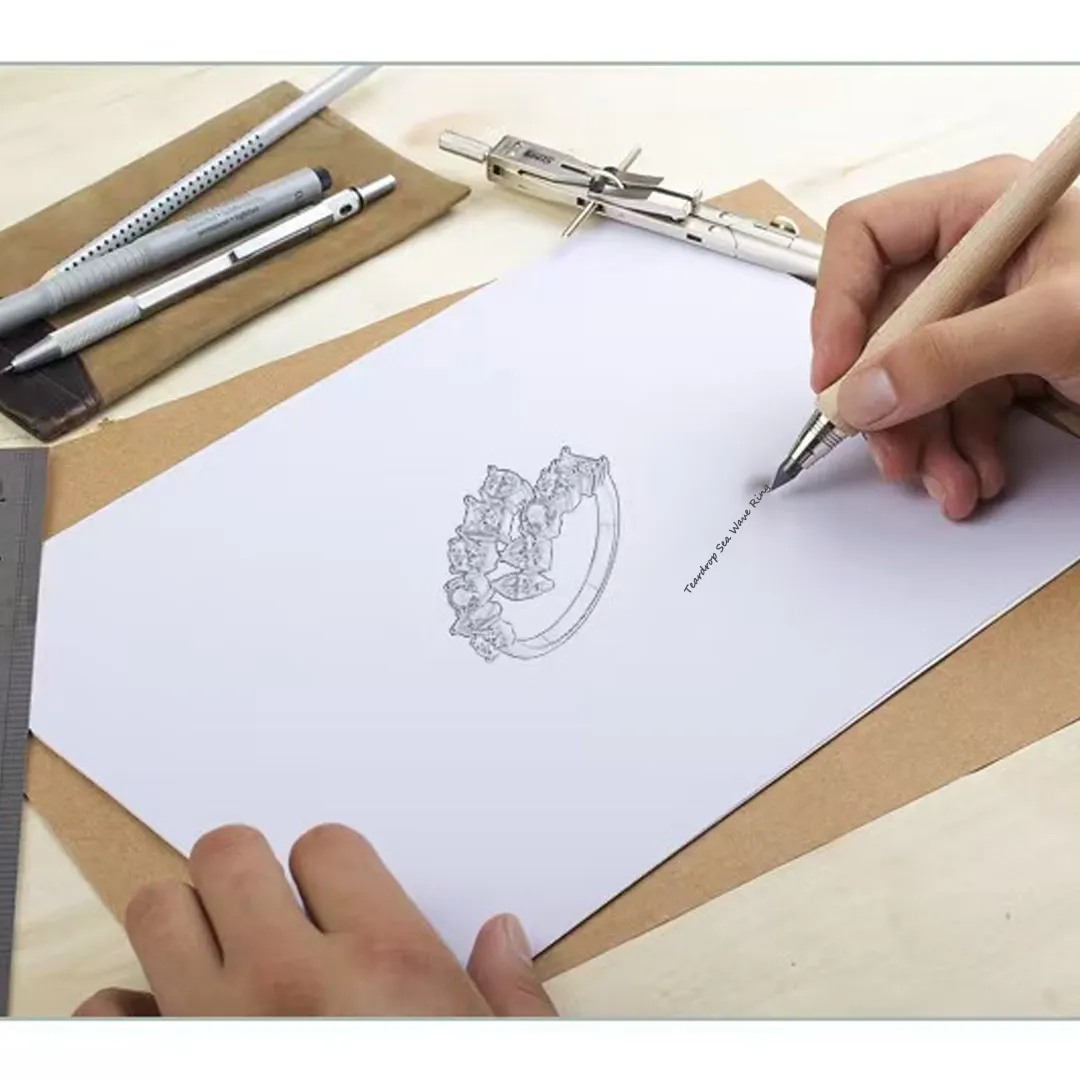 I'll Be With You Teardrop Sea Wave Ring | Gift for Soulmate❤Forever Loved