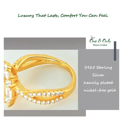 1.6ct 8A CZ + Sterling S925 Silver | The Ice Queen Solitaire Ring | Luxury Statement Ring