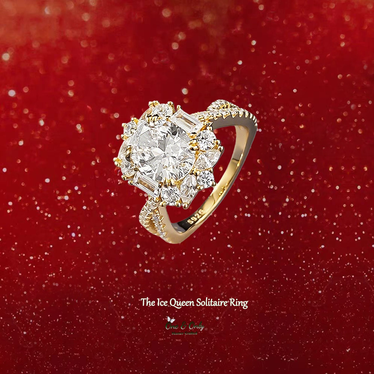 [Copy]1.6ct 8A CZ + Sterling S925 Silver | The Ice Queen Solitaire Ring | Luxury Statement Ring | Christmas gift jewelry