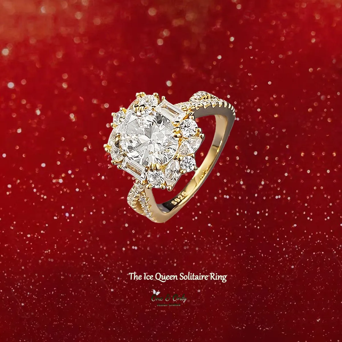 [Copy]1.6ct 8A CZ + Sterling S925 Silver | The Ice Queen Solitaire Ring | Luxury Statement Ring | Christmas gift jewelry