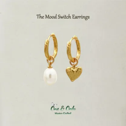 S925 Silver+ freshwater pearls | The Mood Switch Earrings​ | Detachable Charms for Endless Styling