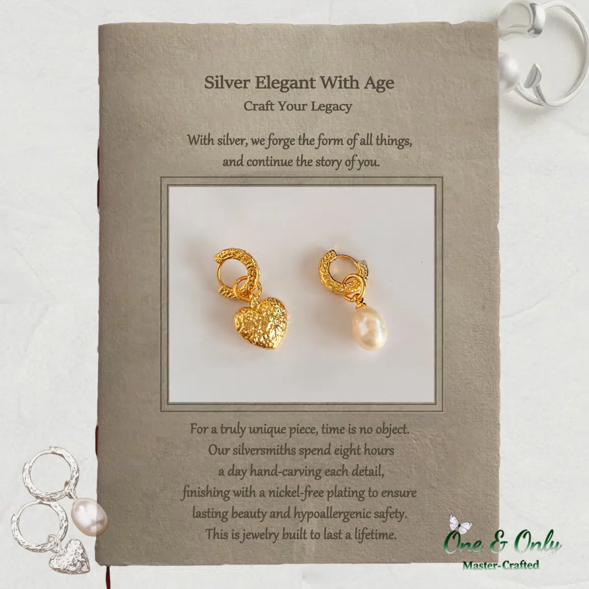 S925 Silver+ freshwater pearls | The Mood Switch Earrings​ | Detachable Charms for Endless Styling