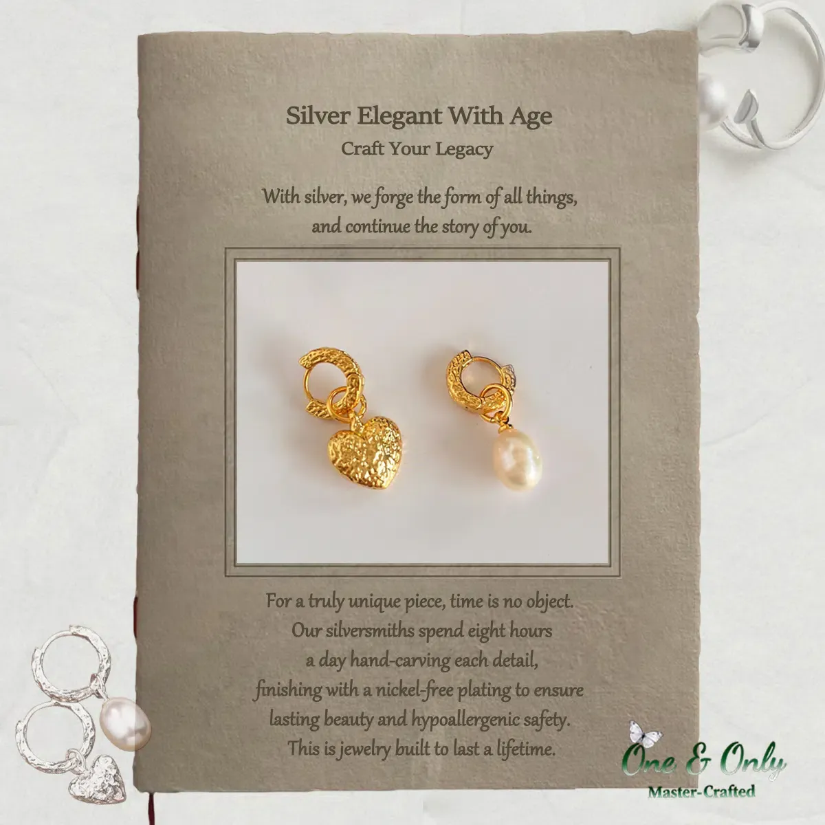 S925 Silver+ freshwater pearls | The Mood Switch Earrings​ | Detachable Charms for Endless Styling