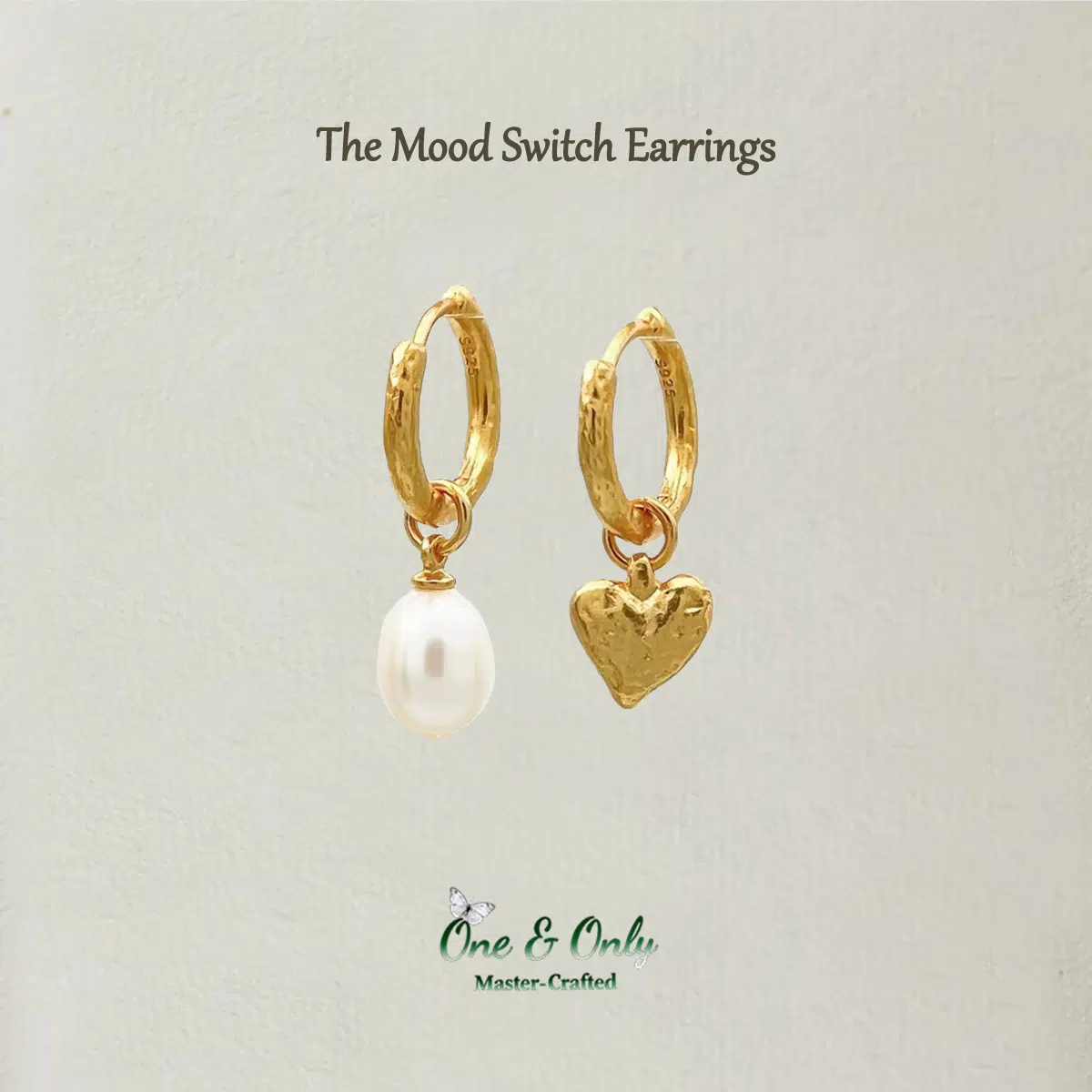S925 Silver+ freshwater pearls | The Mood Switch Earrings​ | Detachable Charms for Endless Styling