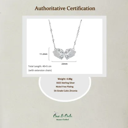 S925 Sterling Silver + 5A Cubic Zirconia  | The Phantom Butterfly Necklace | Transformation & New Beginnings Jewelry​ | Christmas gift jewelry