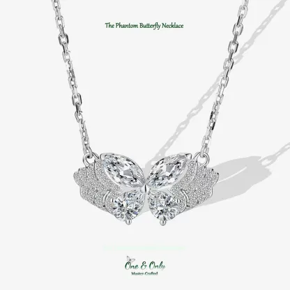 S925 Sterling Silver + 5A Cubic Zirconia  | The Phantom Butterfly Necklace | Transformation & New Beginnings Jewelry​ | Christmas gift jewelry