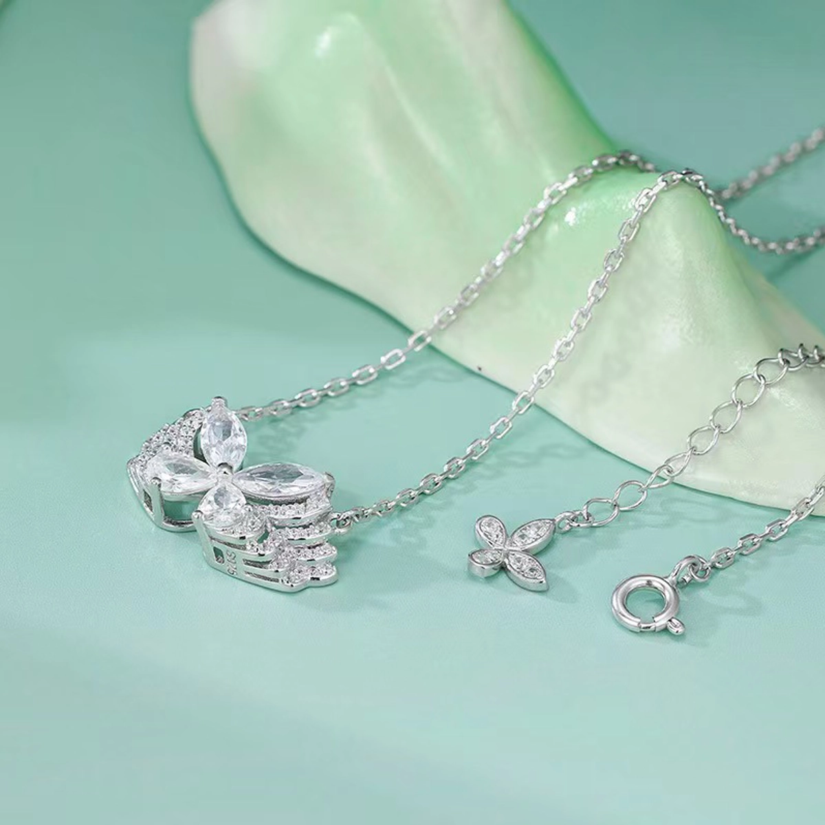 S925 Sterling Silver + 5A Cubic Zirconia  | The Phantom Butterfly Necklace | Transformation & New Beginnings Jewelry​ | Christmas gift jewelry