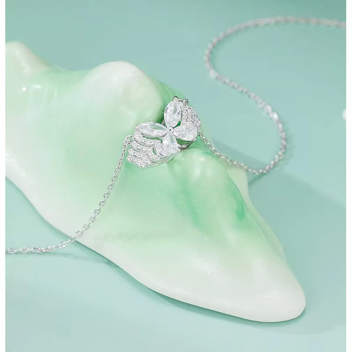 S925 Sterling Silver + 5A Cubic Zirconia  | The Phantom Butterfly Necklace | Transformation & New Beginnings Jewelry​ | Christmas gift jewelry