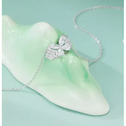 S925 Sterling Silver + 5A Cubic Zirconia  | The Phantom Butterfly Necklace | Transformation & New Beginnings Jewelry​ | Christmas gift jewelry