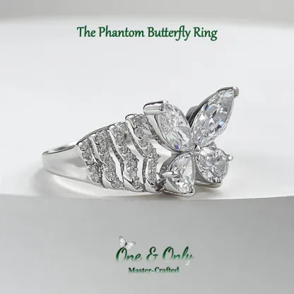 S925 Sterling Silver + 5A Cubic Zirconia  | The Phantom Butterfly Ring | Transformation & New Beginnings Jewelry